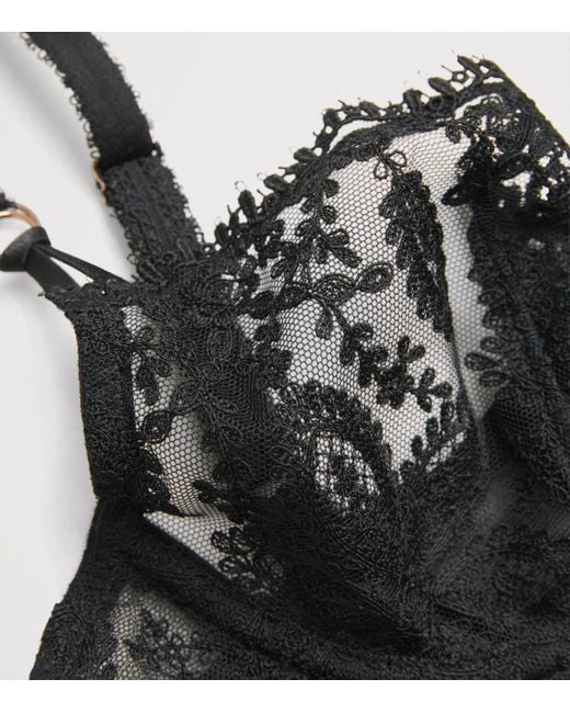 Simone Perele Black Lace Précieuse Half-Cup Bra