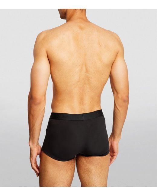 Calvin Klein Black Low-Rise Tonal Trunks for men
