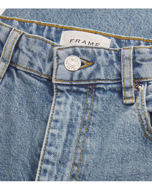 FRAME Blue The Ruler Straight-Leg Jeans