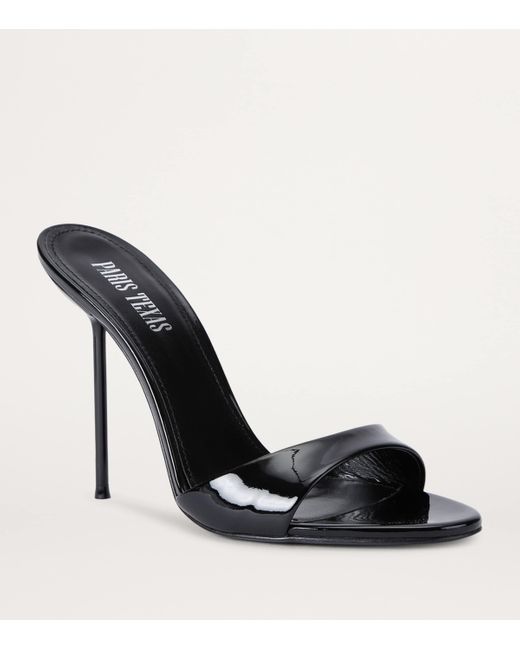 Paris Texas Black Patent Leather Lidia Mules 105