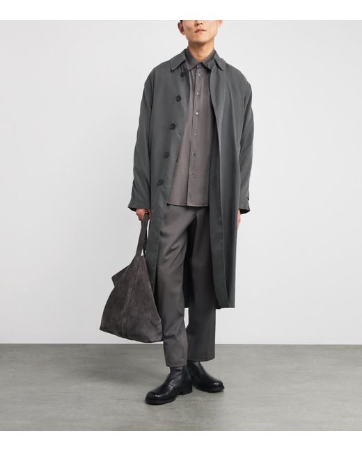 Barena Gray Cotton Oxford Shirt for men
