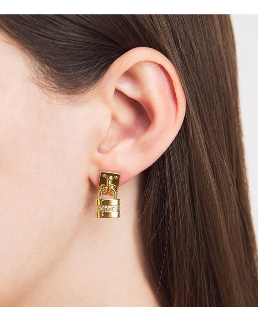 Chloé Metallic Mini Paddington Earrings
