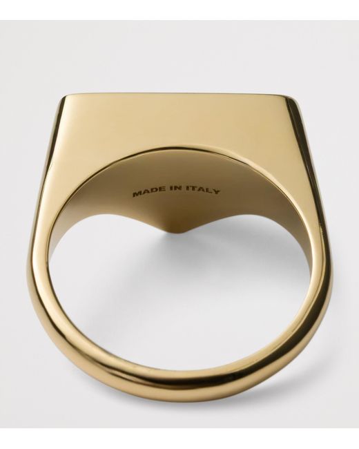 Prada Metallic Enamel Triangle Ring