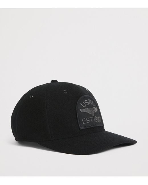 Polo Ralph Lauren Black Wool Insignia Cap for men