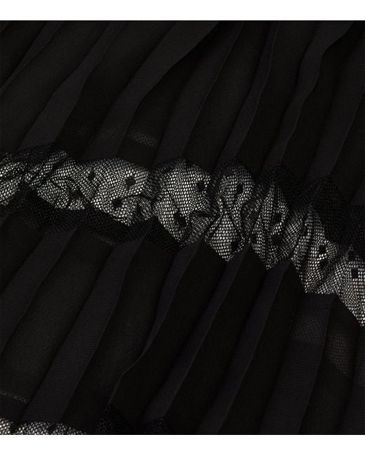 The Kooples Black Pleated Maxi Dress