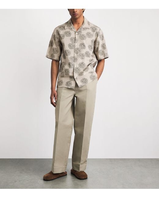 NN07 White Linen-Organic Cotton Ole Shirt for men