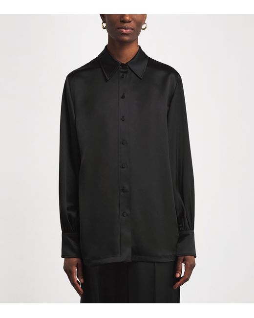 Joseph Black Satin Dieu Blouse