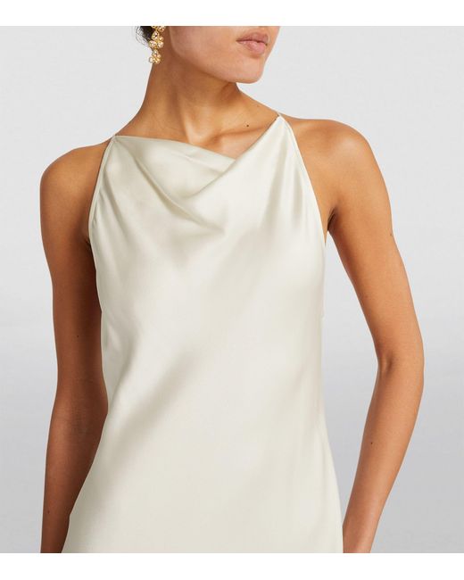LAPOINTE White Sleeveless Cowl-neck Gown