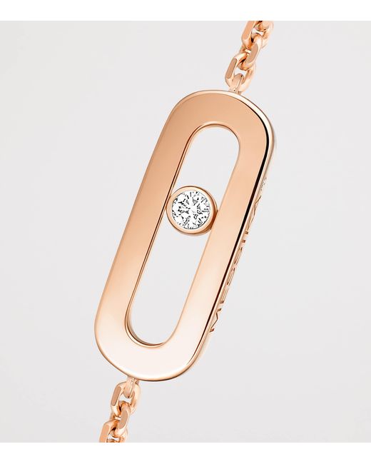 Messika White Move Uno And Diamond Chain Bracelet