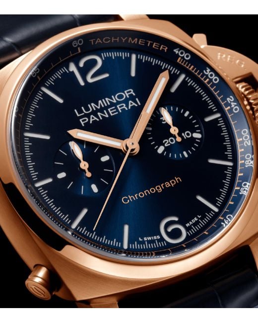 Panerai Blue Goldtech Luminor Chrono Watch for men