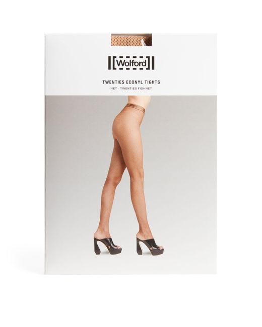 Wolford White Twenties Econyl Fishnet Tights
