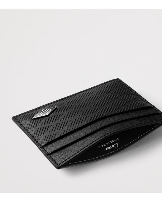 Cartier Black Leather Losange Card Holder for men