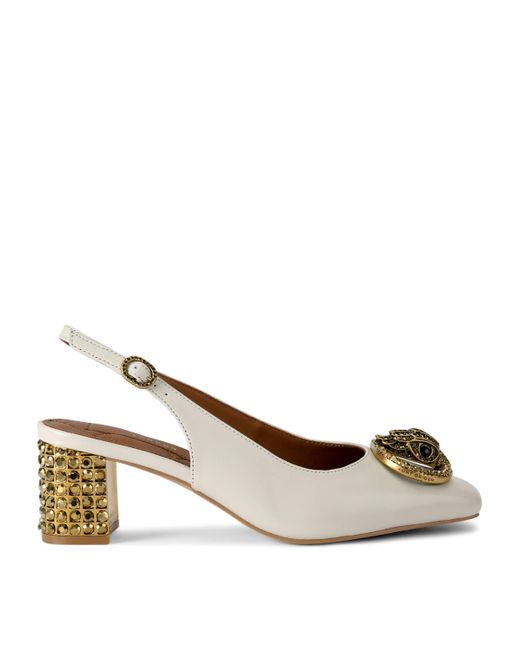 Kurt Geiger Metallic Leather Chelsea Slingback Pumps