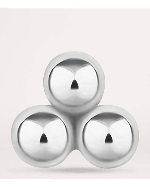 Maria Tash Metallic Ball Trinity Single Threaded Stud Earring