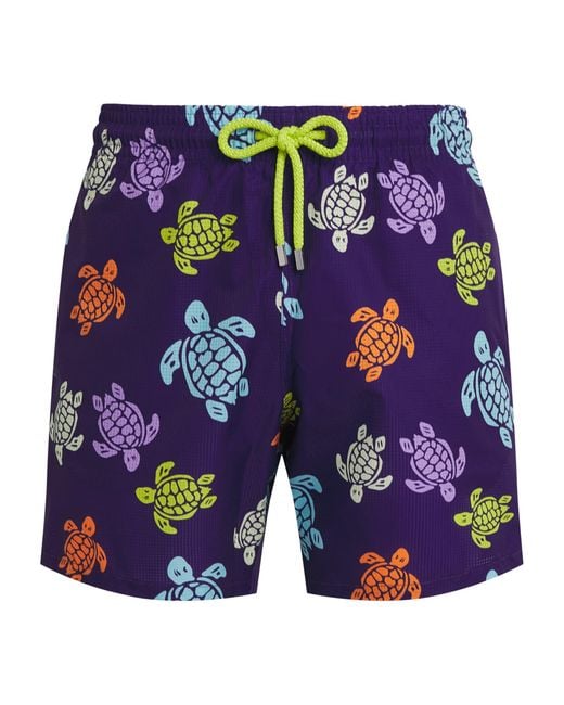 Vilebrequin Blue Micro-Perforated Mahina Swim Shorts for men
