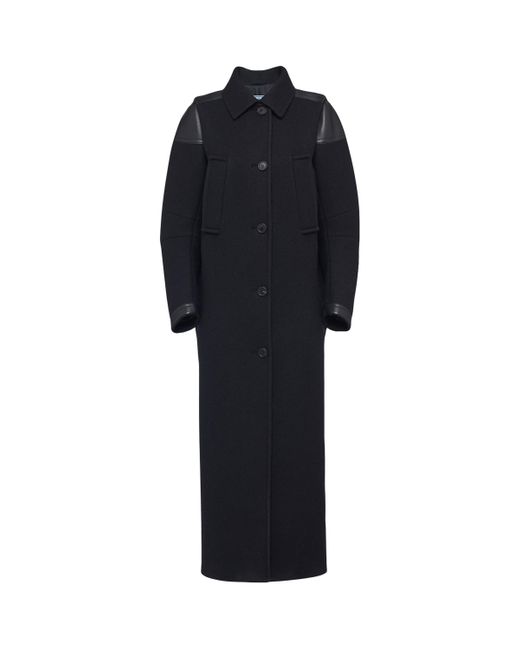 Prada women's black coat best sale