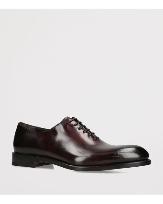 Ferragamo Brown Leather Oxford Shoes for men