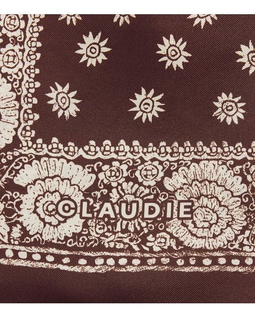 Claudie Pierlot Brown Printed Headscarf