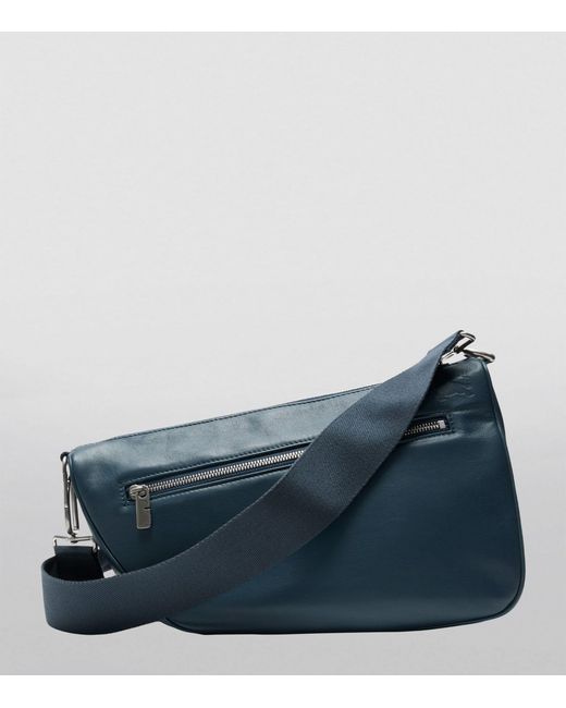 Burberry Blue Leather Shield Cross-body Bag