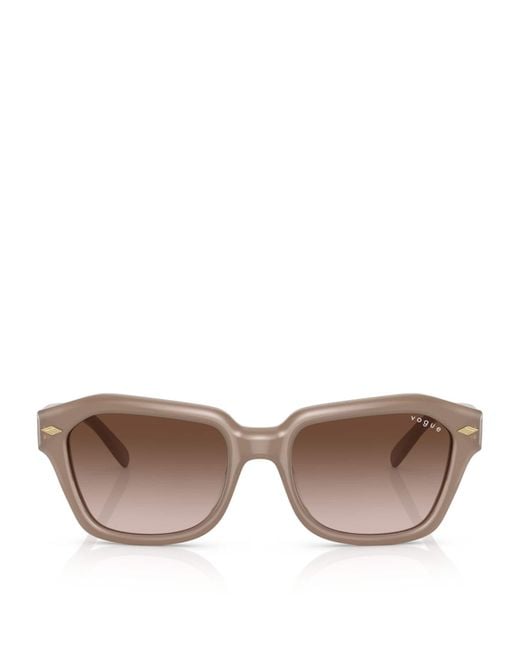 Vogue Brown Acetate Irregular Sunglasses