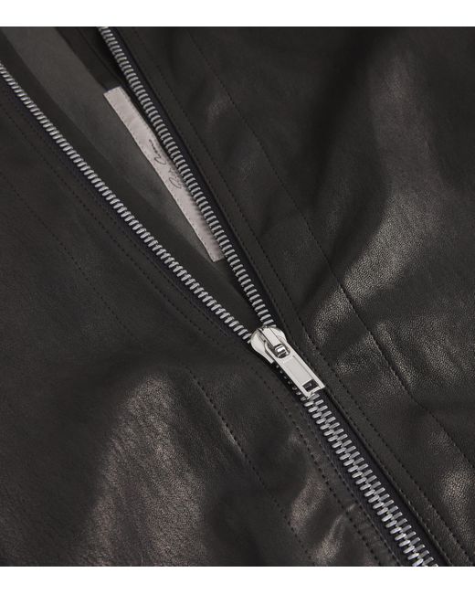 Rick Owens Black Lamb Leather Gary Jacket
