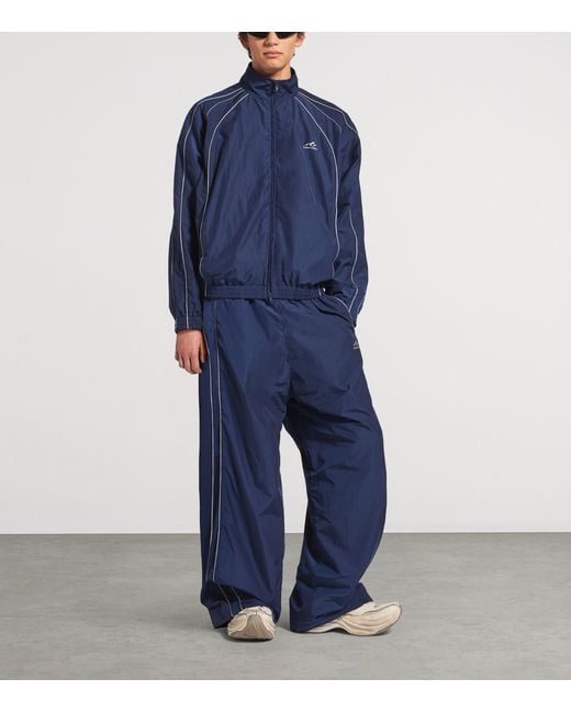 Balenciaga Blue Technical Zip-Up Jacket for men