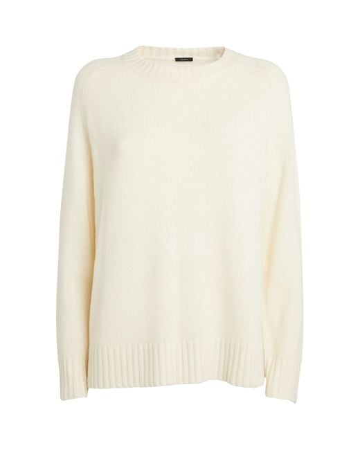 Joseph White Open Cashmere Sweater