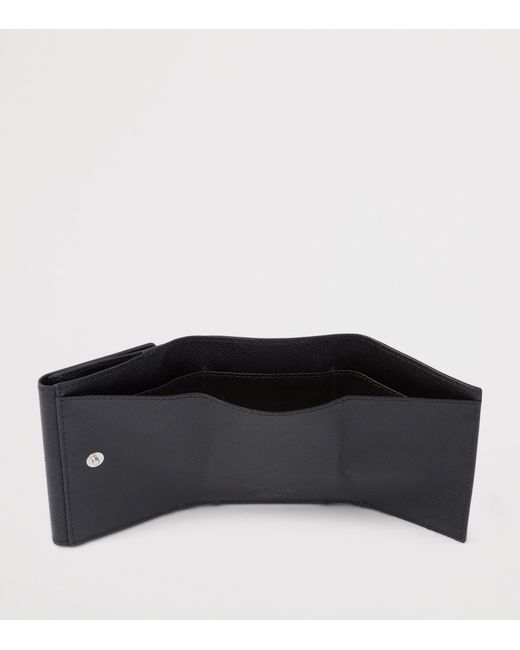 Prada Black Small Saffiano Leather Wallet for men
