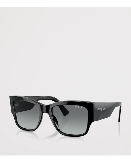 Vogue Black Pointed Square Sunglasses