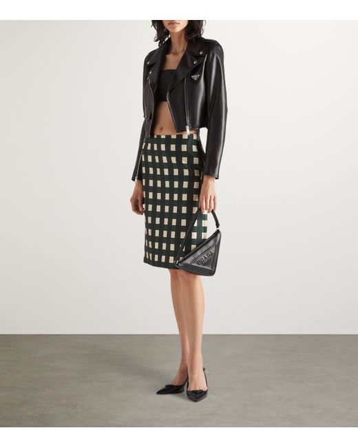 Prada Black Nappa Leather Biker Jacket