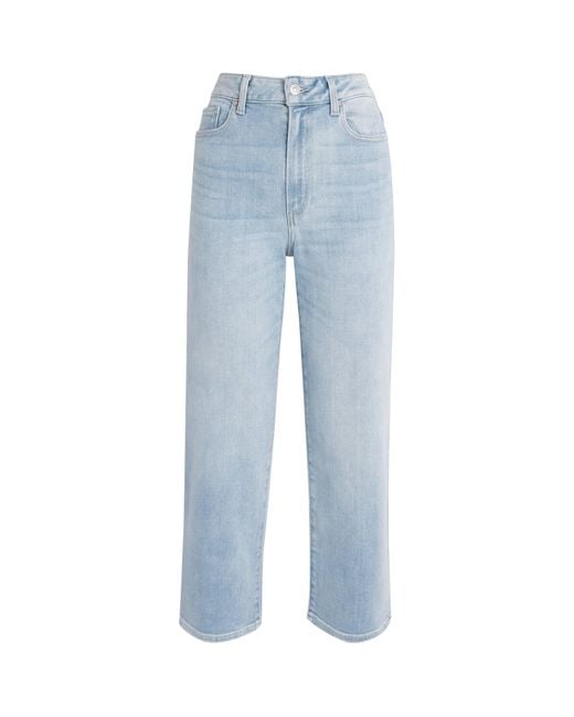 PAIGE Blue Stevie High-Rise Straight Ankle Jeans