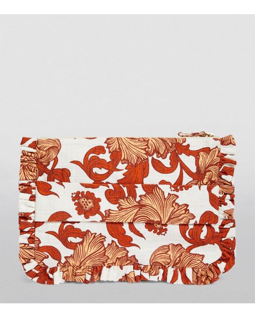 LaDoubleJ Red Floral Hand Pochette Bag