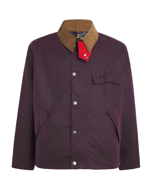 Barbour X Paul Smith Transport Waxed Jacket in Purple for Men | Lyst