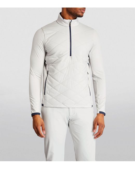 Kjus White Quilted Half-zip Release Top for men
