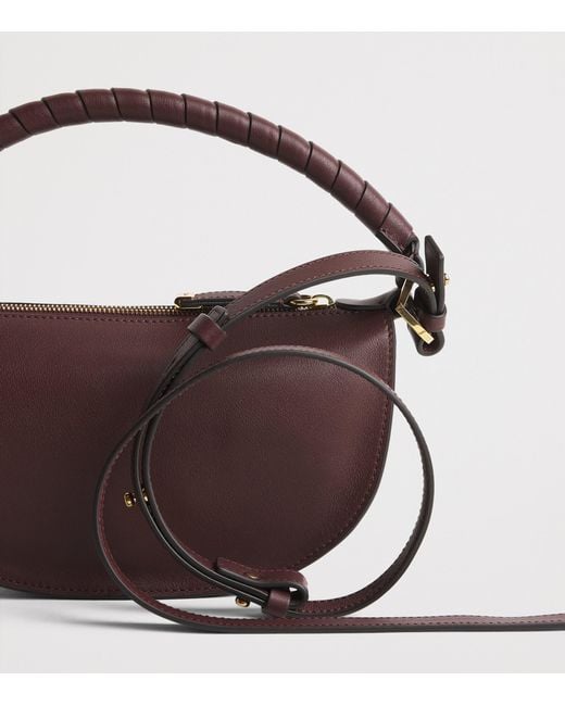 Chloé Brown Mini Leather Marcie Shoulder Bag