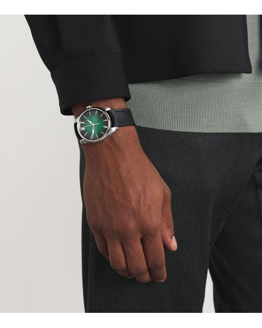 H. Moser & Cie Green Stainless Steel Pioneer Centre Seconds Watch for men