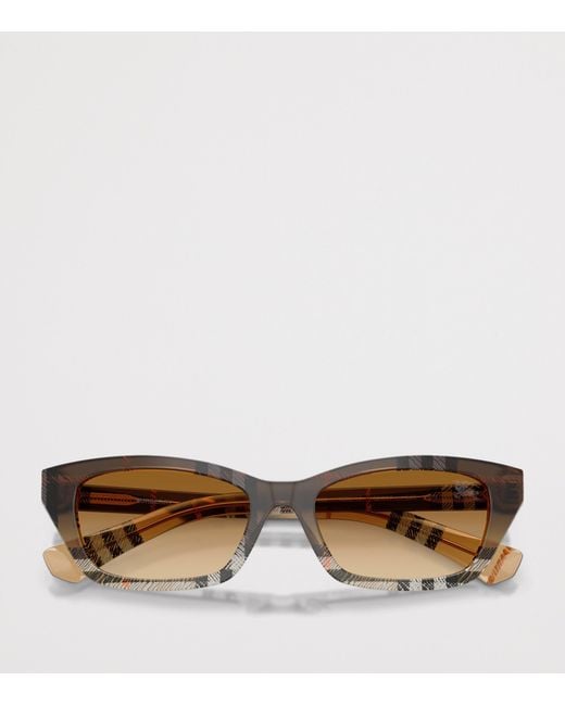 Burberry Brown Acetate Be4488 Rectangle Sunglasses