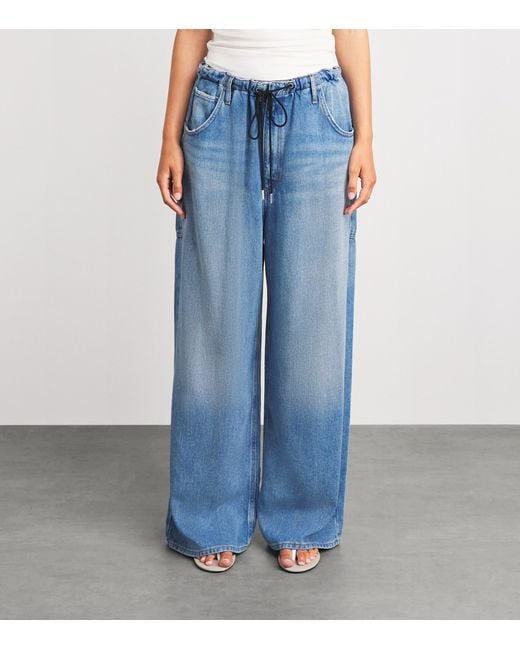 Agolde Blue Shaw Wide-Leg Jeans