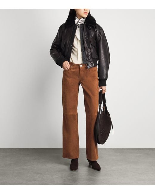 Rag & Bone Brown Suede Saige Trousers