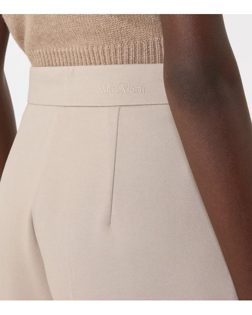 Max Mara Natural Jersey Wide-Leg Trousers