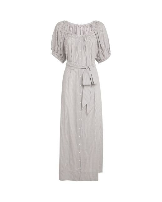 Doen White Brighton Stripe Juno Maxi Dress