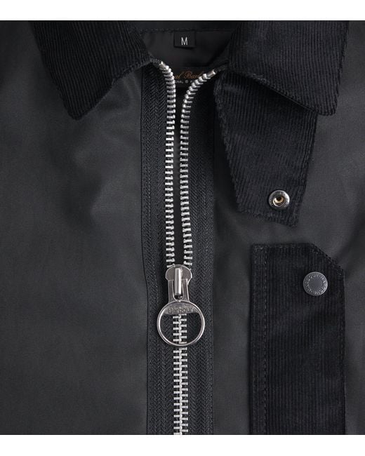 Barbour Black Waxed Cotton Tract Jacket for men