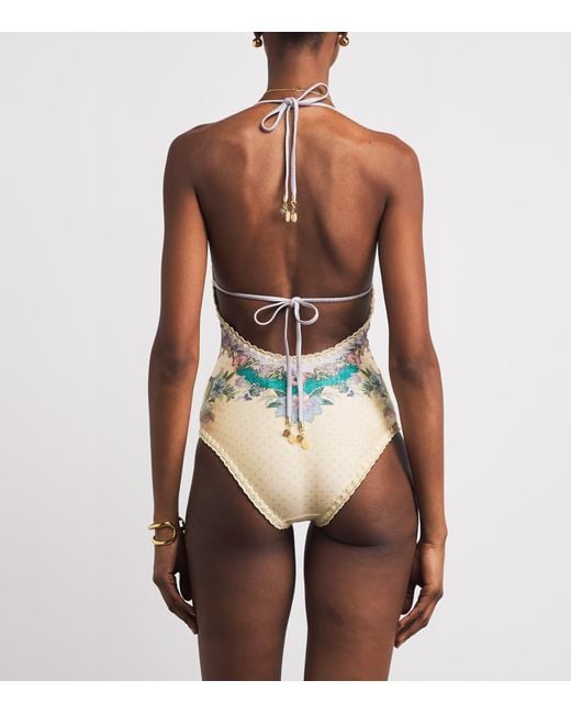 Zimmermann Blue Crochet Indra Swimsuit