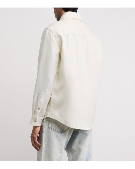 God's True Cashmere White Linen Ivory Shirt for men