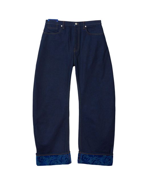 Burberry Blue X Harrods Exclusive Japanese-denim Wide-leg Jeans for men