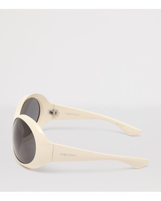 McQueen Gray Round Kate Sunglasses