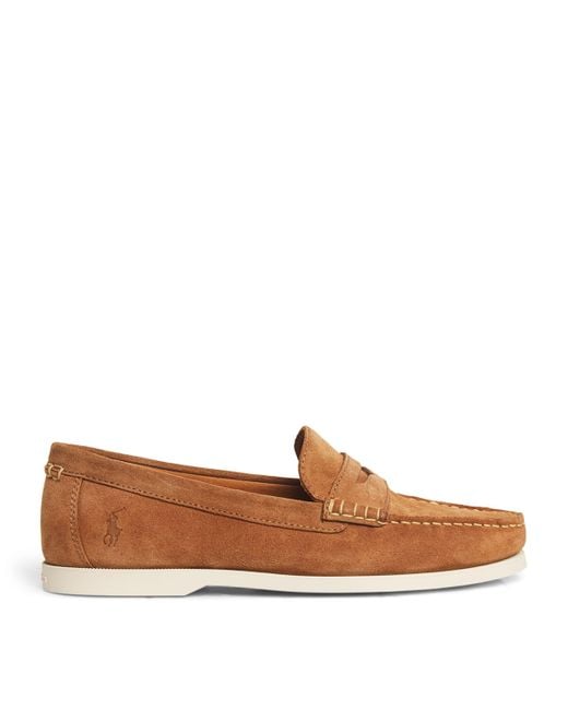 Polo Ralph Lauren Brown Suede Merton Loafers for men