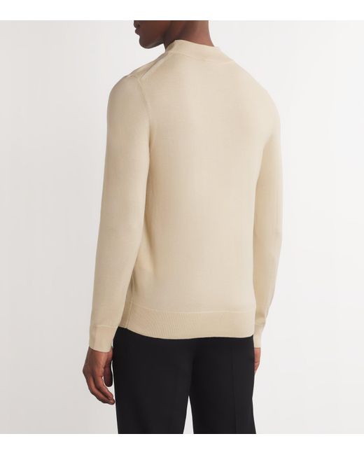 Sandro Natural Wool High-Neck Sweater for men