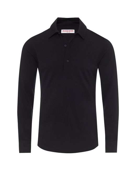 Orlebar Brown Blue Long-sleeve Polo Shirt for men