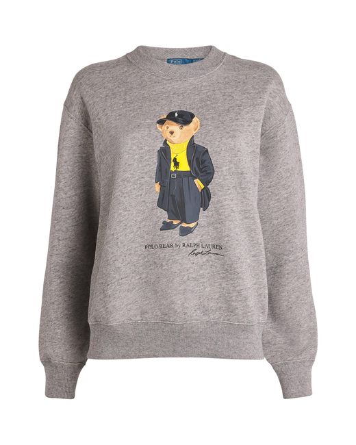 Polo Ralph Lauren Gray Cotton-Blend Polo Bear Sweatshirt